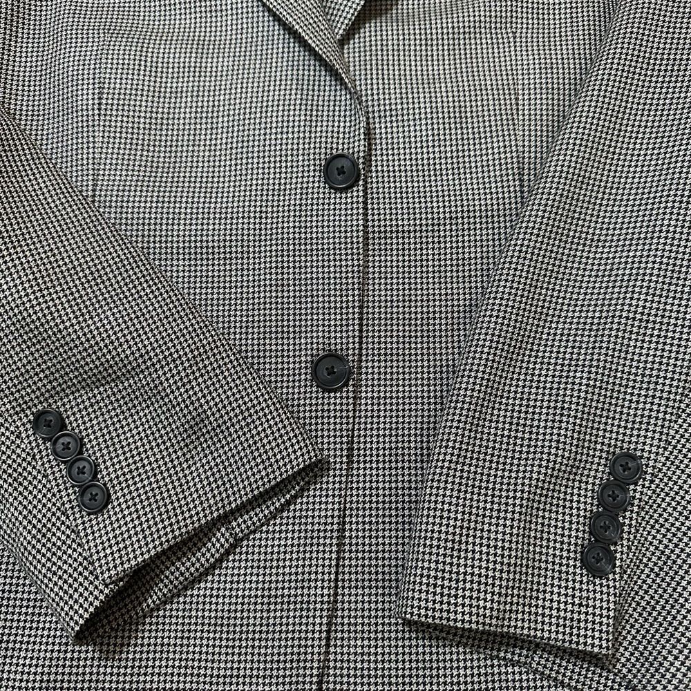 John W. Nordstrom Houndstooth Silk and Wool Blazer - Picture 3 of 10